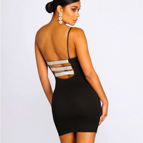 Fashion Nova Rhinestone Mini - Picture 1 of 8